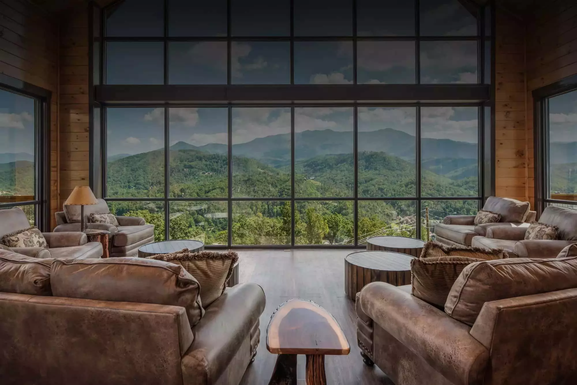 mountain view from living room