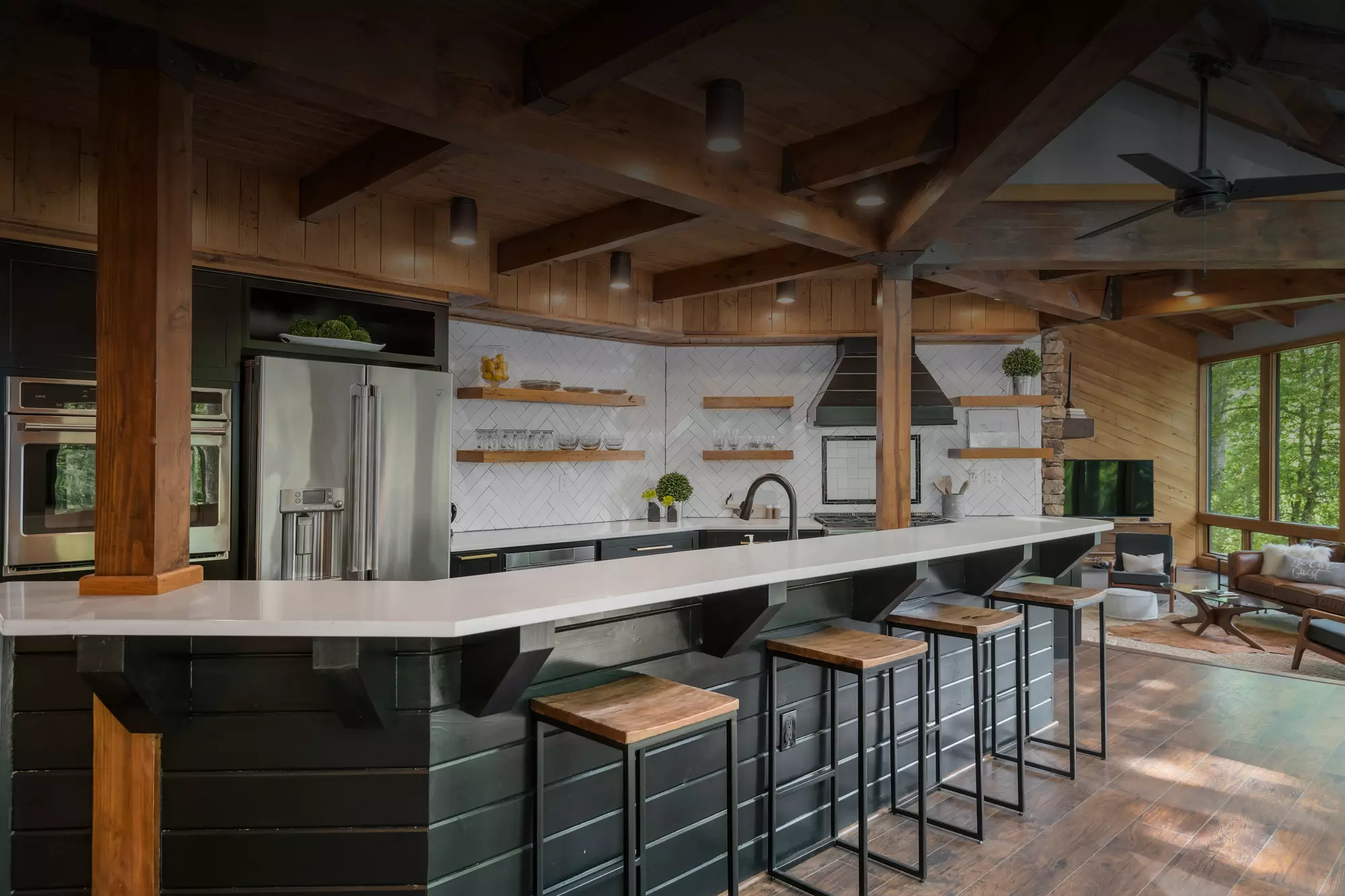 modern kitchen in Smoky Mountain home