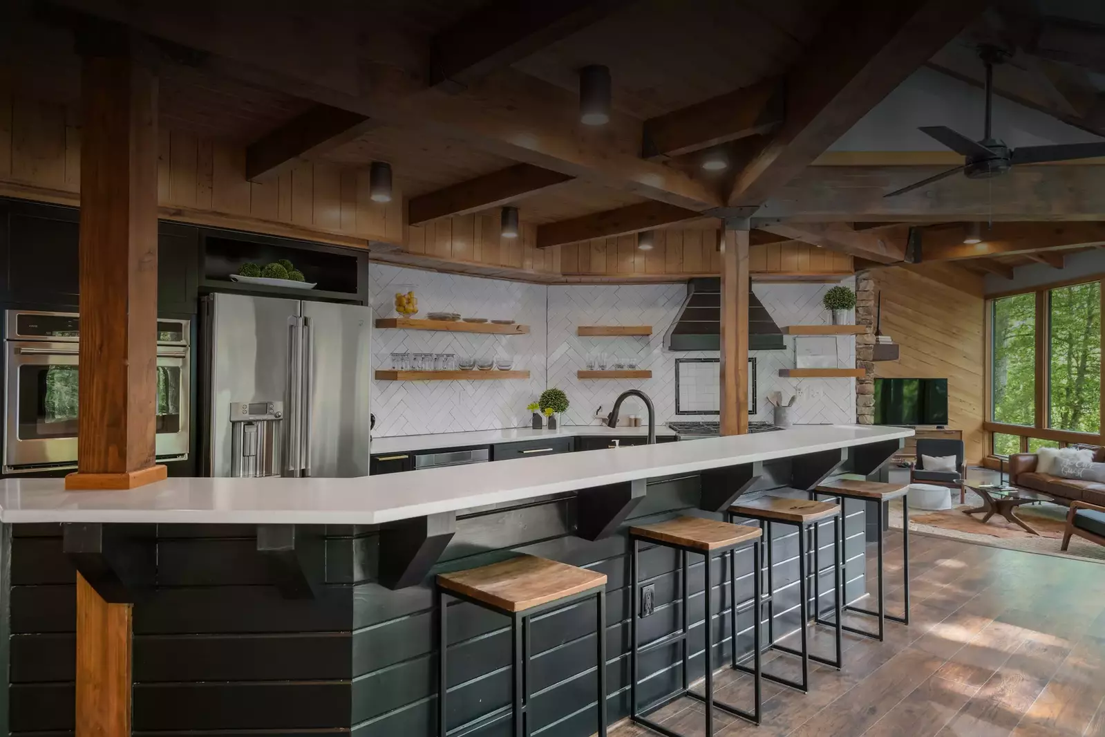 modern kitchen in Smoky Mountain home